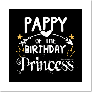 Pappy Of The Birthday Princess Matching Family Posters and Art